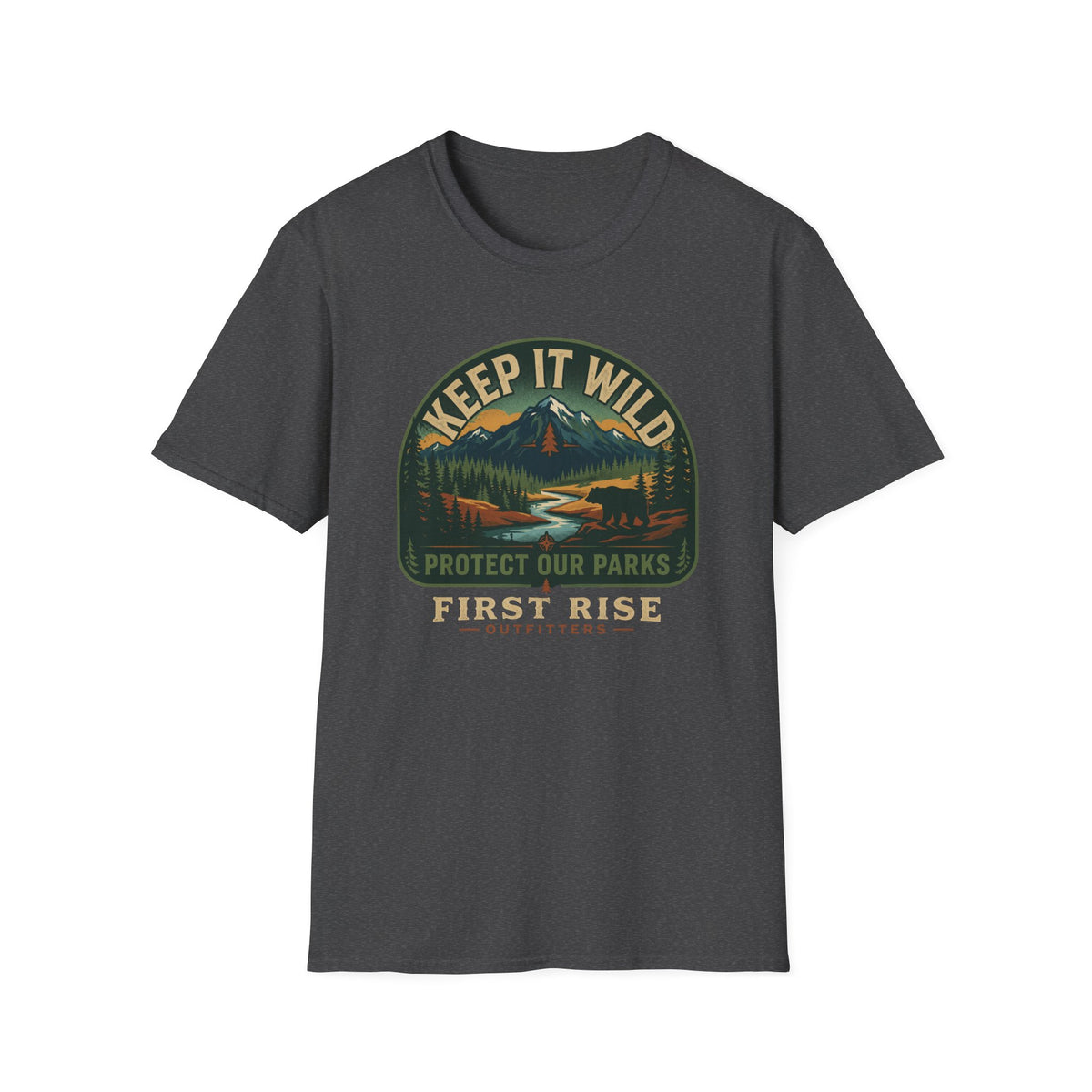 Keep It Wild Mountains T-Shirt | Outdoor Nature Conservation Graphic Tee