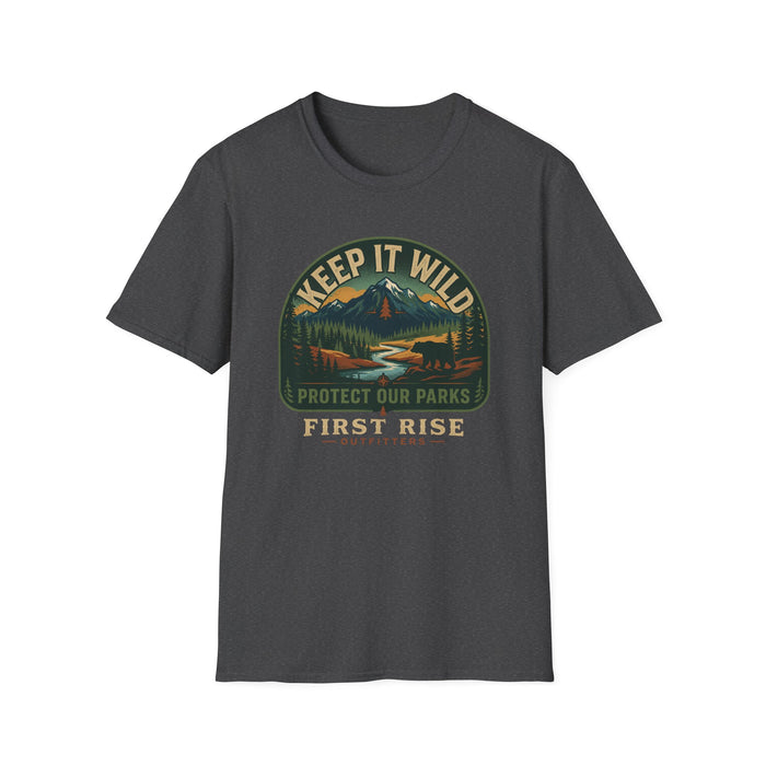 Keep It Wild Mountains T-Shirt | Outdoor Nature Conservation Graphic Tee