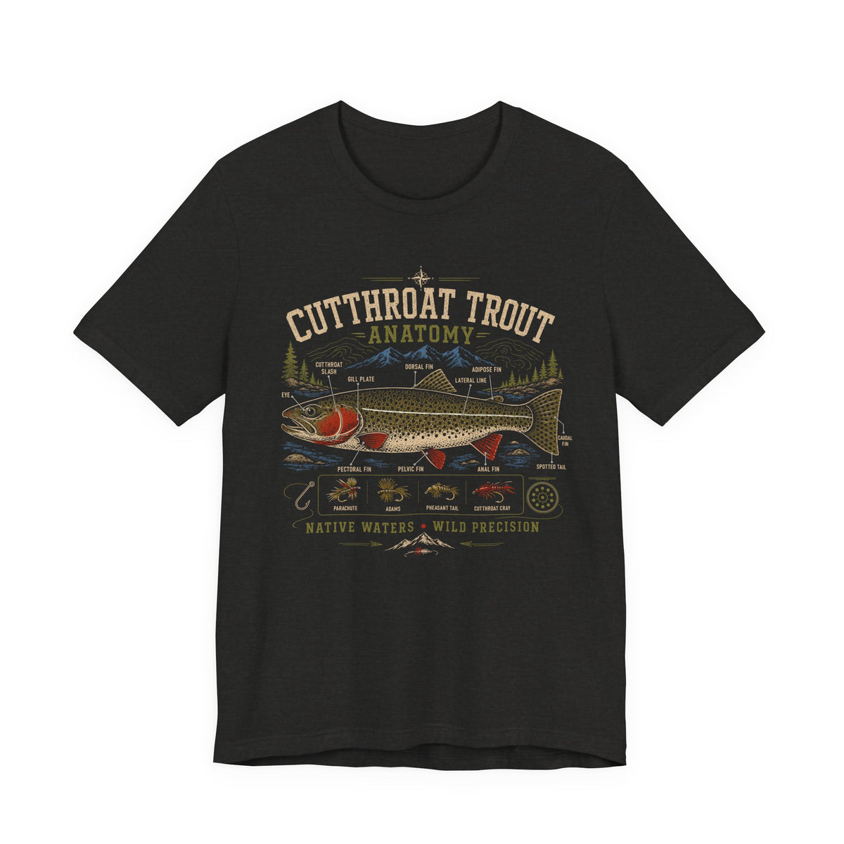Cutthroat Trout Anatomy T-Shirt | Vintage Fly Fishing Shirt | Native Trout Field Guide Tee