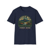 Keep It Wild Mountains T-Shirt | Outdoor Nature Conservation Graphic Tee in Navy