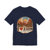 I Heart Zion National Park T-Shirt | Vintage Utah Adventure Tee | Bella+Canvas 3001 in Navy