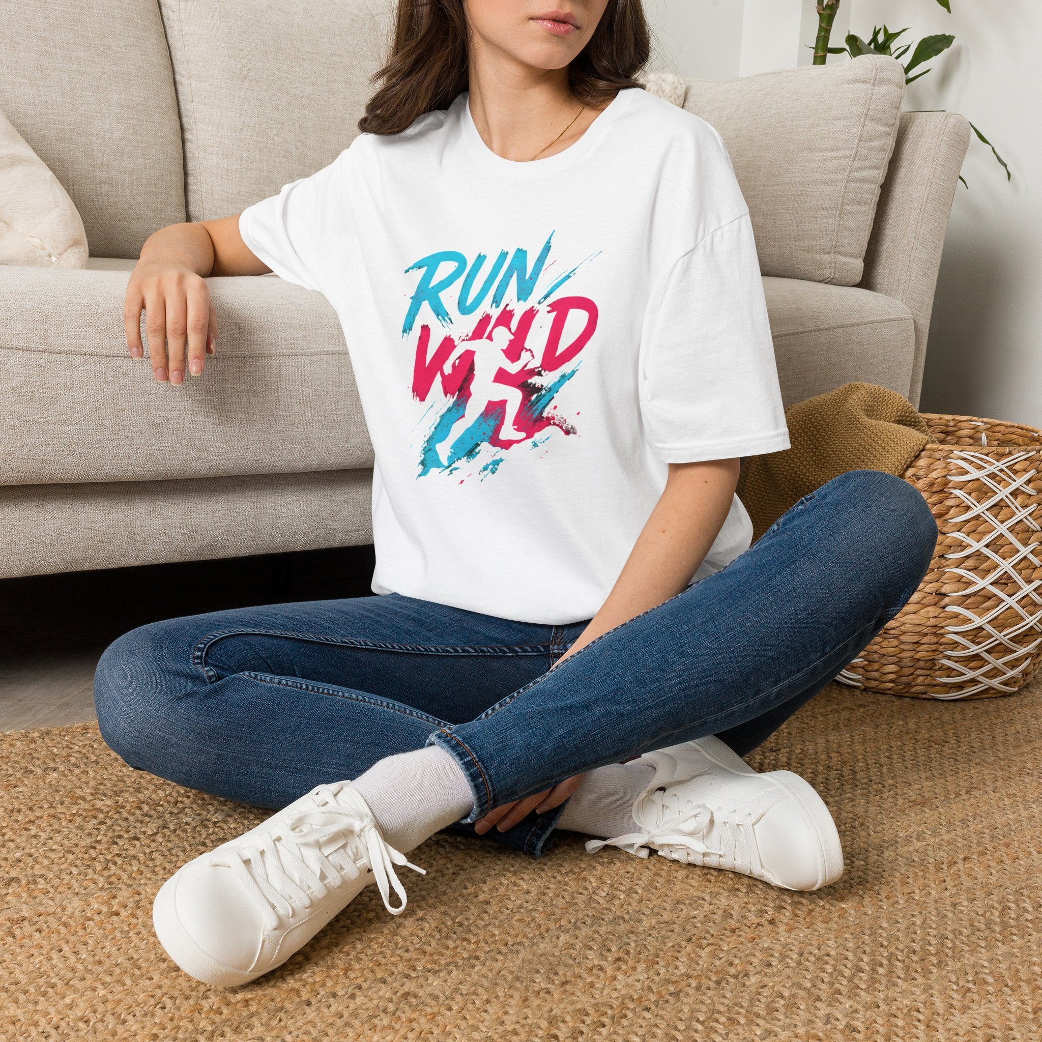 Neon Run Wild Typography T-Shirt