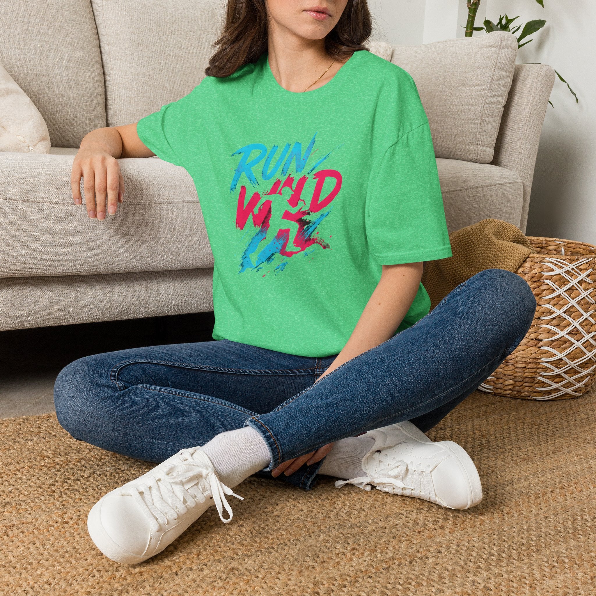 Neon Run Wild Typography T-Shirt