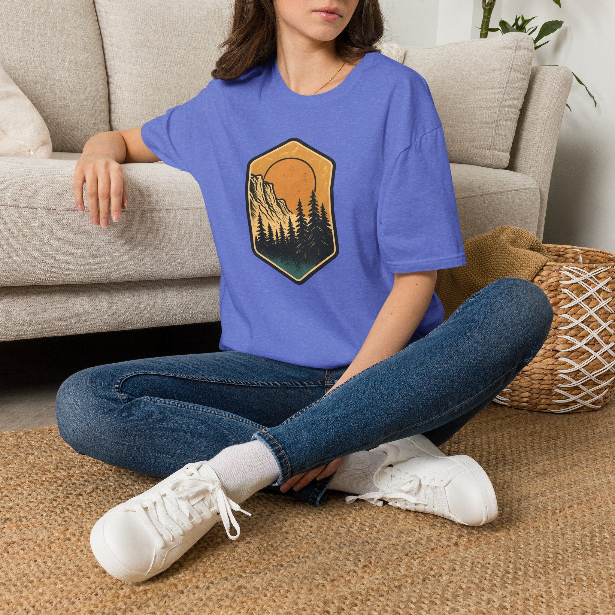Sunset Mountain Forest T-Shirt