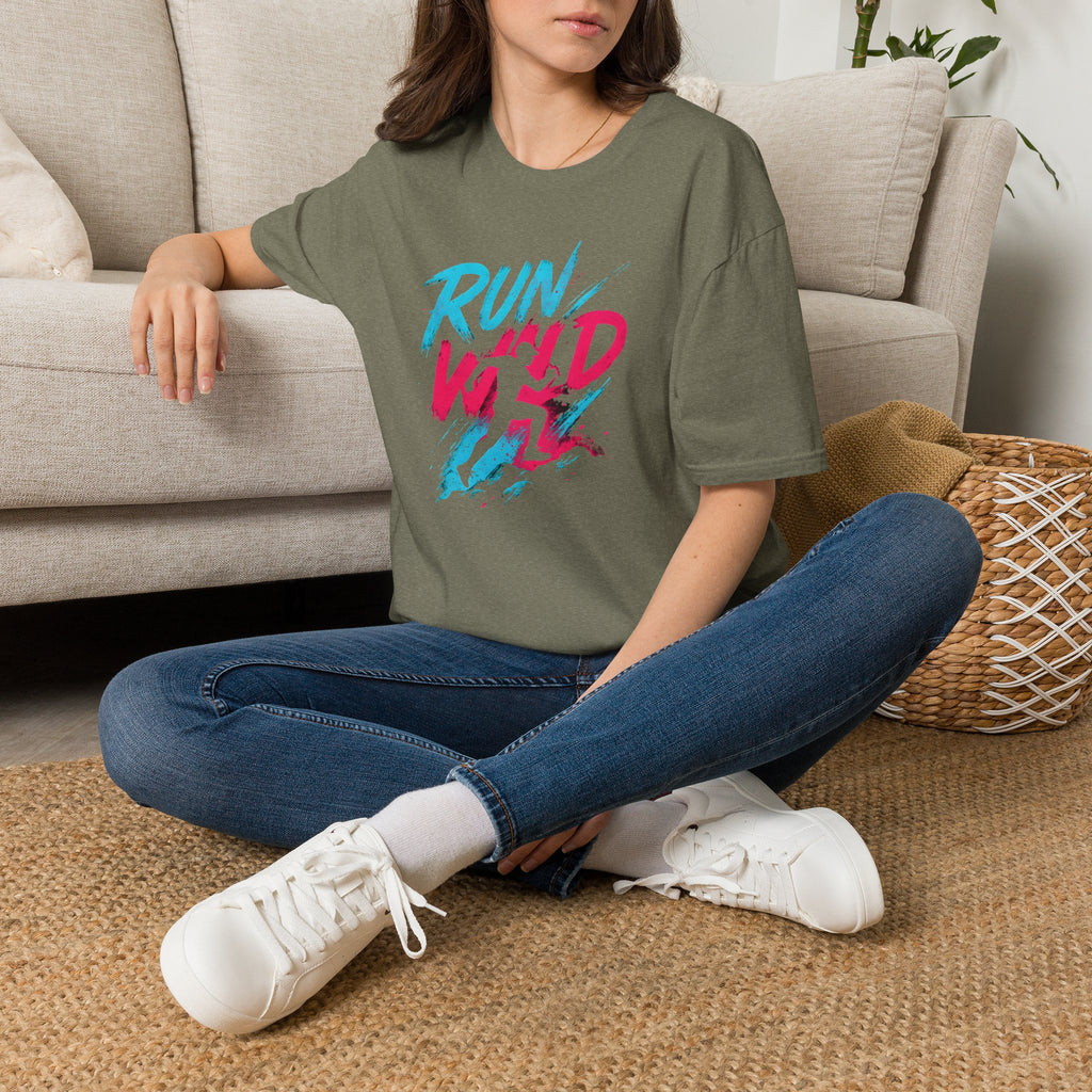 Neon Run Wild Typography T-Shirt