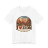 I Heart Zion National Park T-Shirt | Vintage Utah Adventure Tee | Bella+Canvas 3001 in White