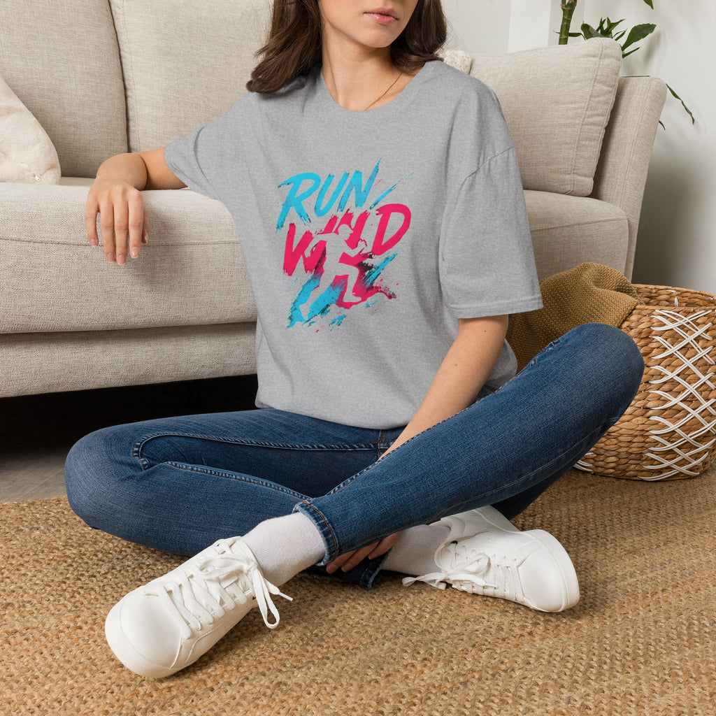 Neon Run Wild Typography T-Shirt