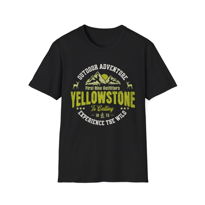 Yellowstone Is Calling T-Shirt | Vintage National Park Graphic Tee | Outdoor Adventure Shirt | First Rise Outfitters