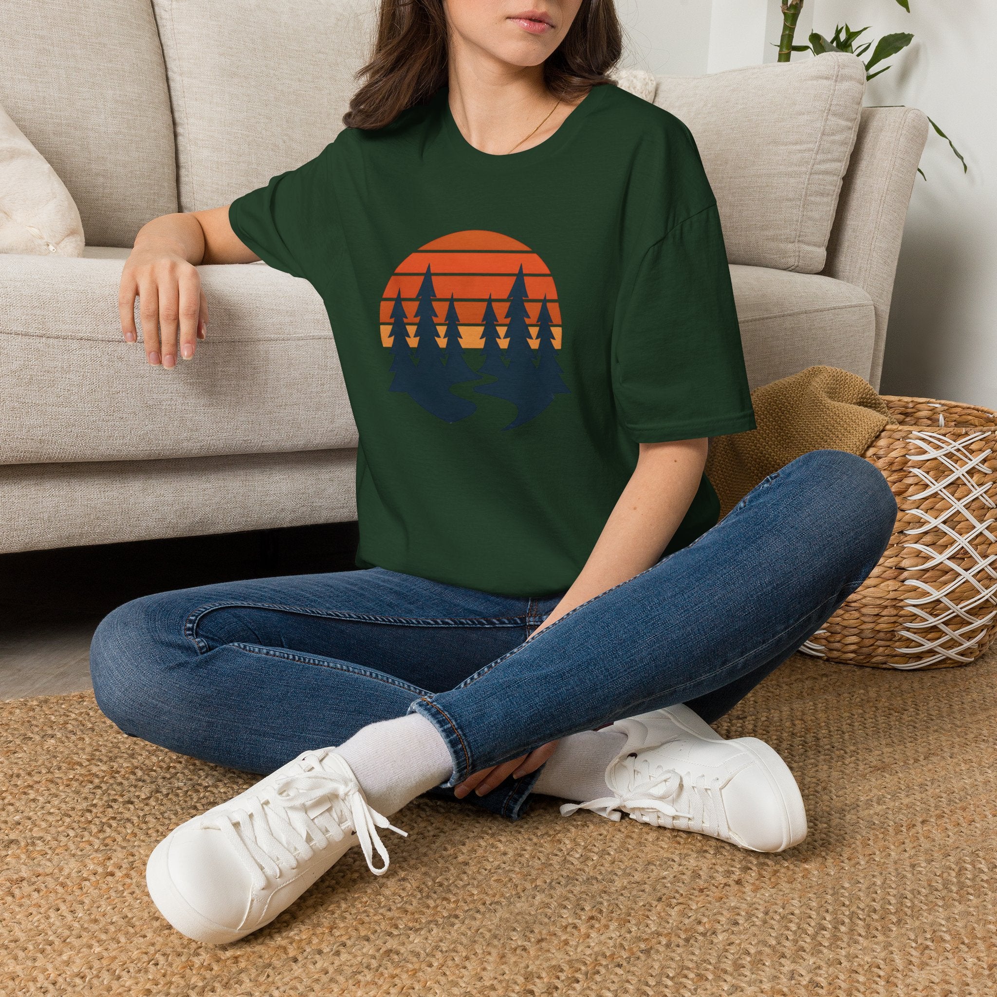 Sunset forest silhouettes T-Shirt