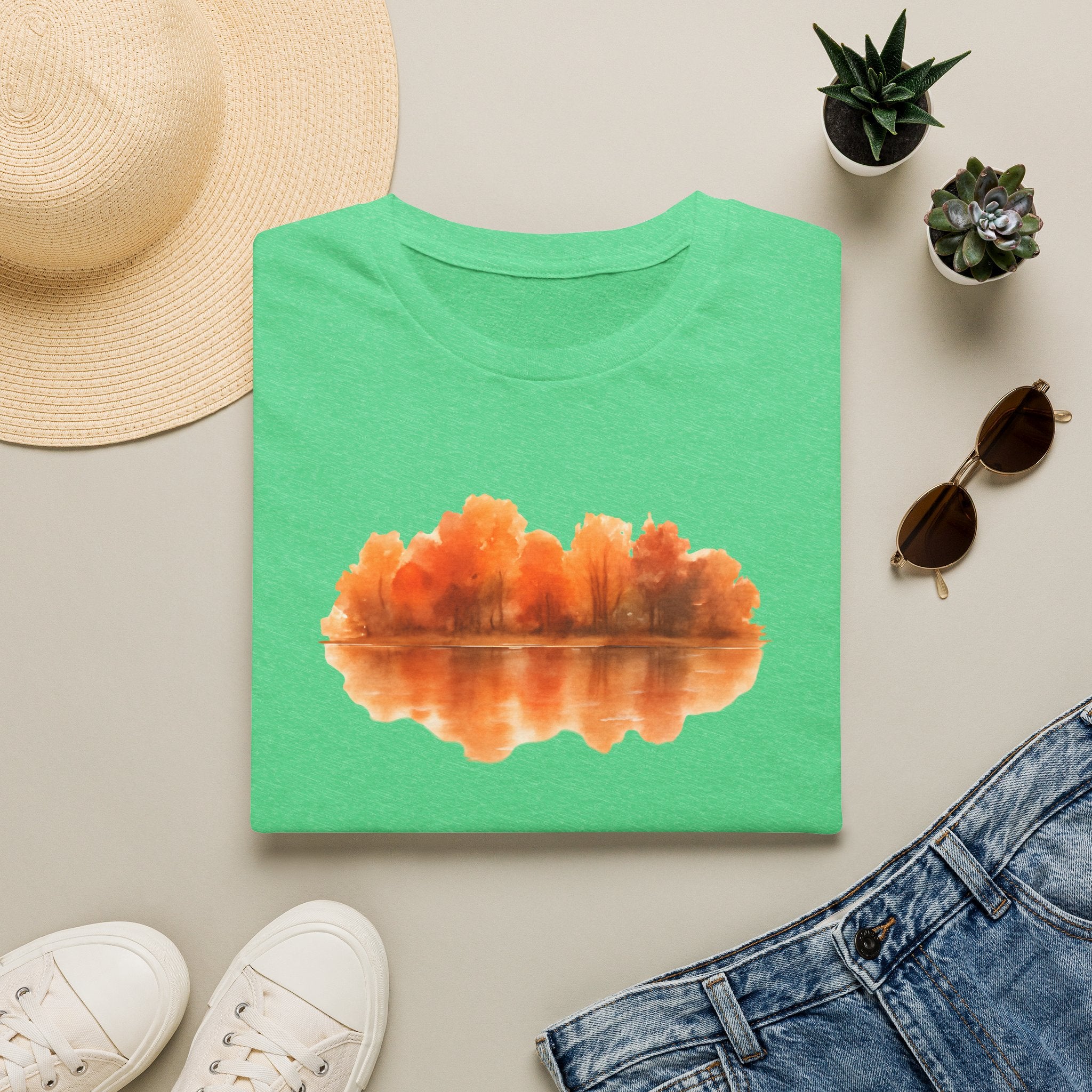 Autumn Lake Reflection T-Shirt