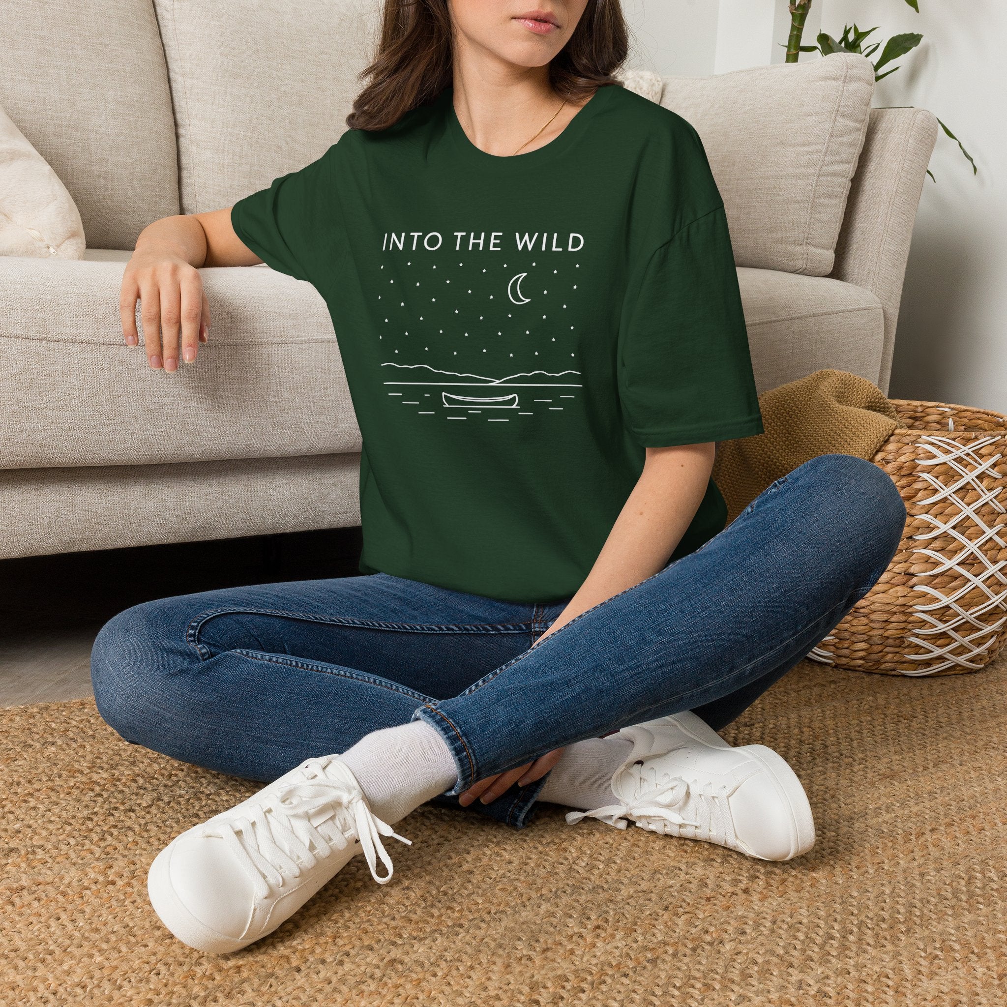 Moonlit Night Boat T-Shirt