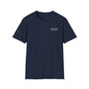 Adventure Awaits Vintage Camping T-Shirt | Retro Mountain Hiking Tee | Outdoor Adventure Graphic Shirt in Navy