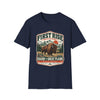 Guard the Great Plains Bison Tee | Wildlife Heritage Graphic Shirt in Navy