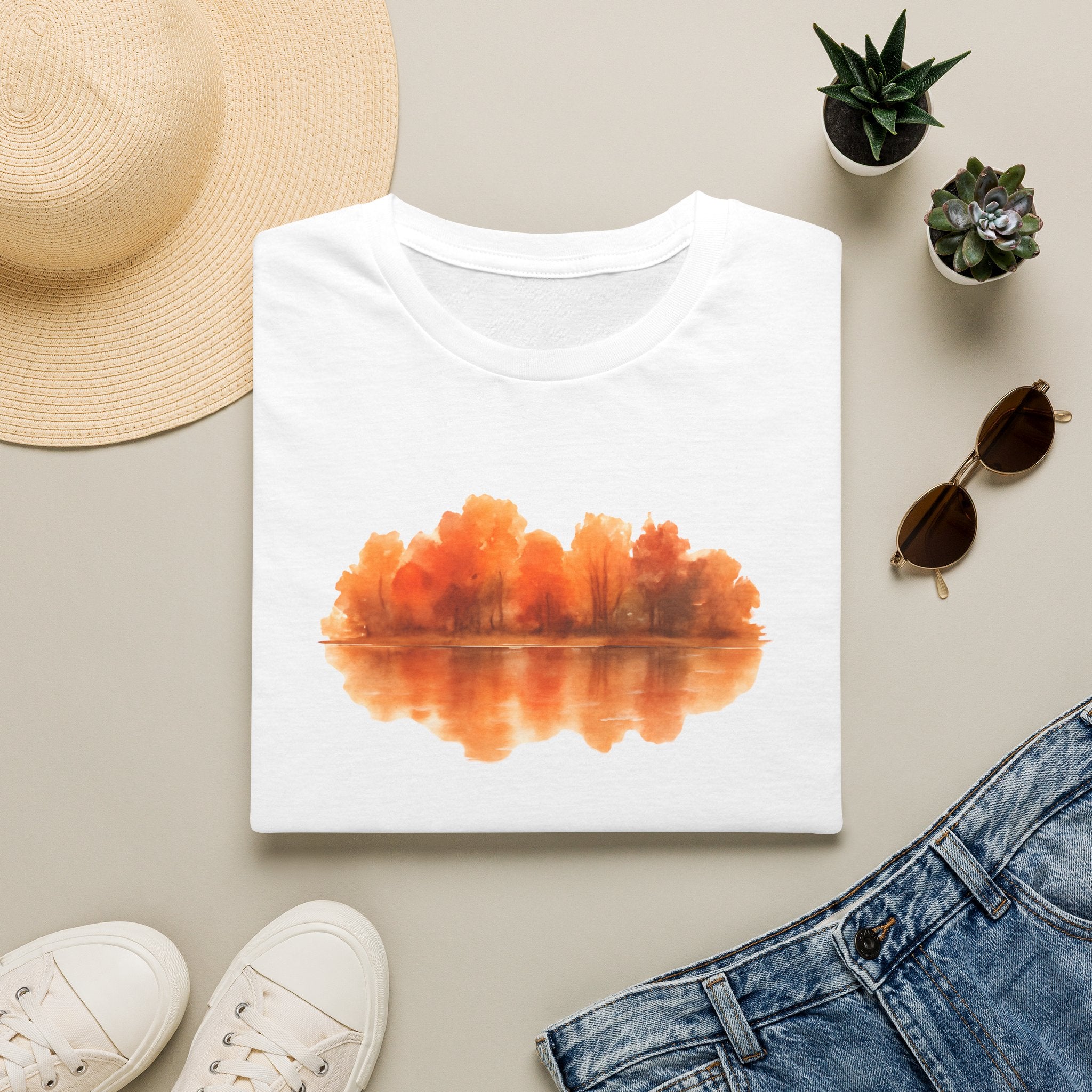 Autumn Lake Reflection T-Shirt