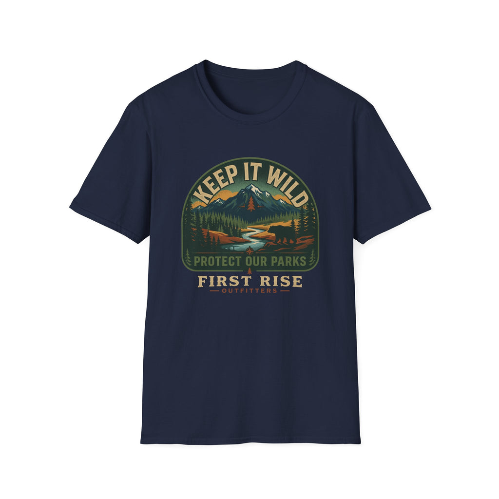 Keep It Wild Mountains T-Shirt | Outdoor Nature Conservation Graphic Tee
