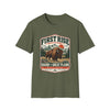 Guard the Great Plains Bison Tee | Wildlife Heritage Graphic Shirt in Military Green