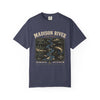 Madison River Montana T-Shirt | Vintage River Mileage Fly Fishing Tee in Denim