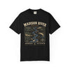 Madison River Montana T-Shirt | Vintage River Mileage Fly Fishing Tee in Black
