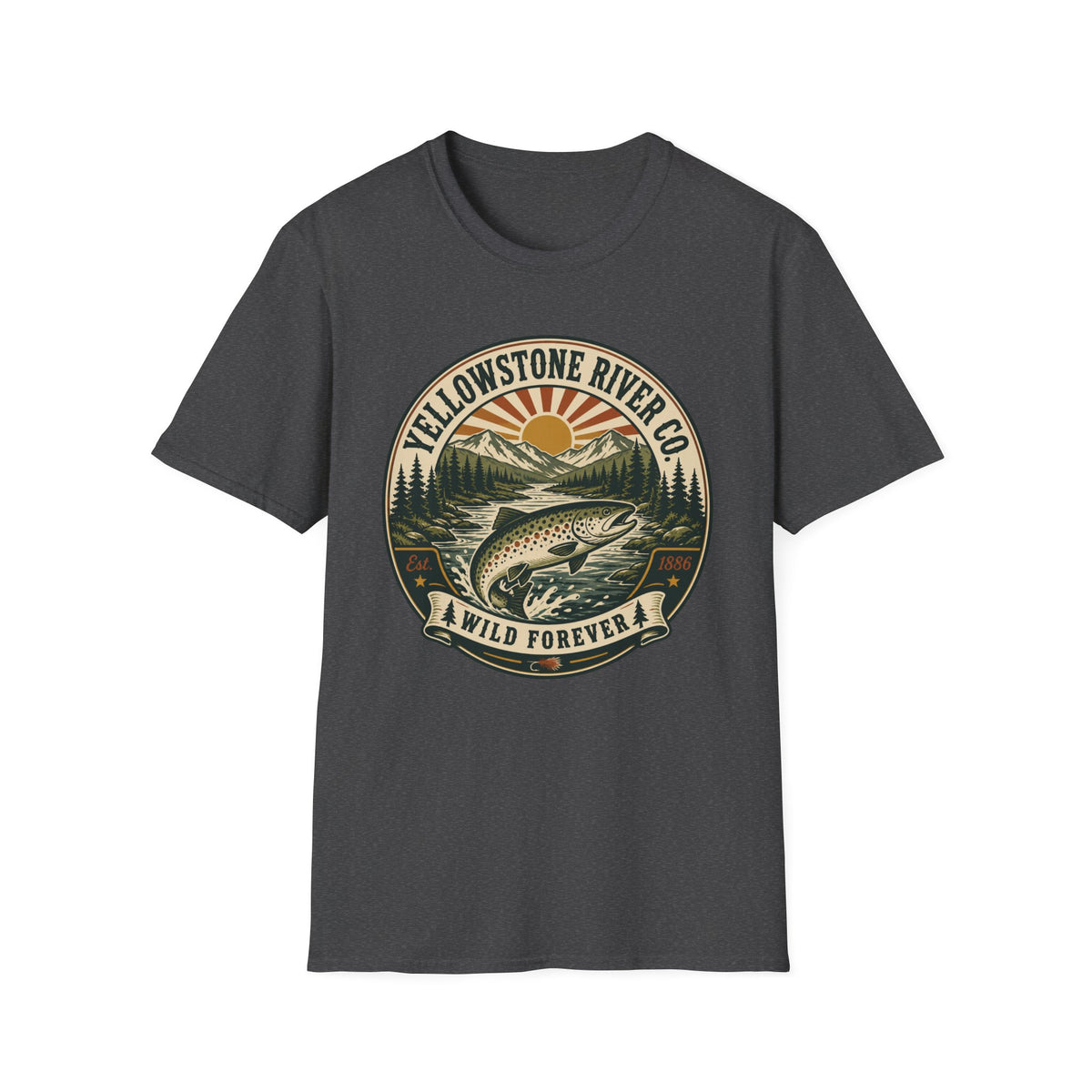 Yellowstone River Fishing Shirt | Vintage Trout Tee | First Rise Outfitters