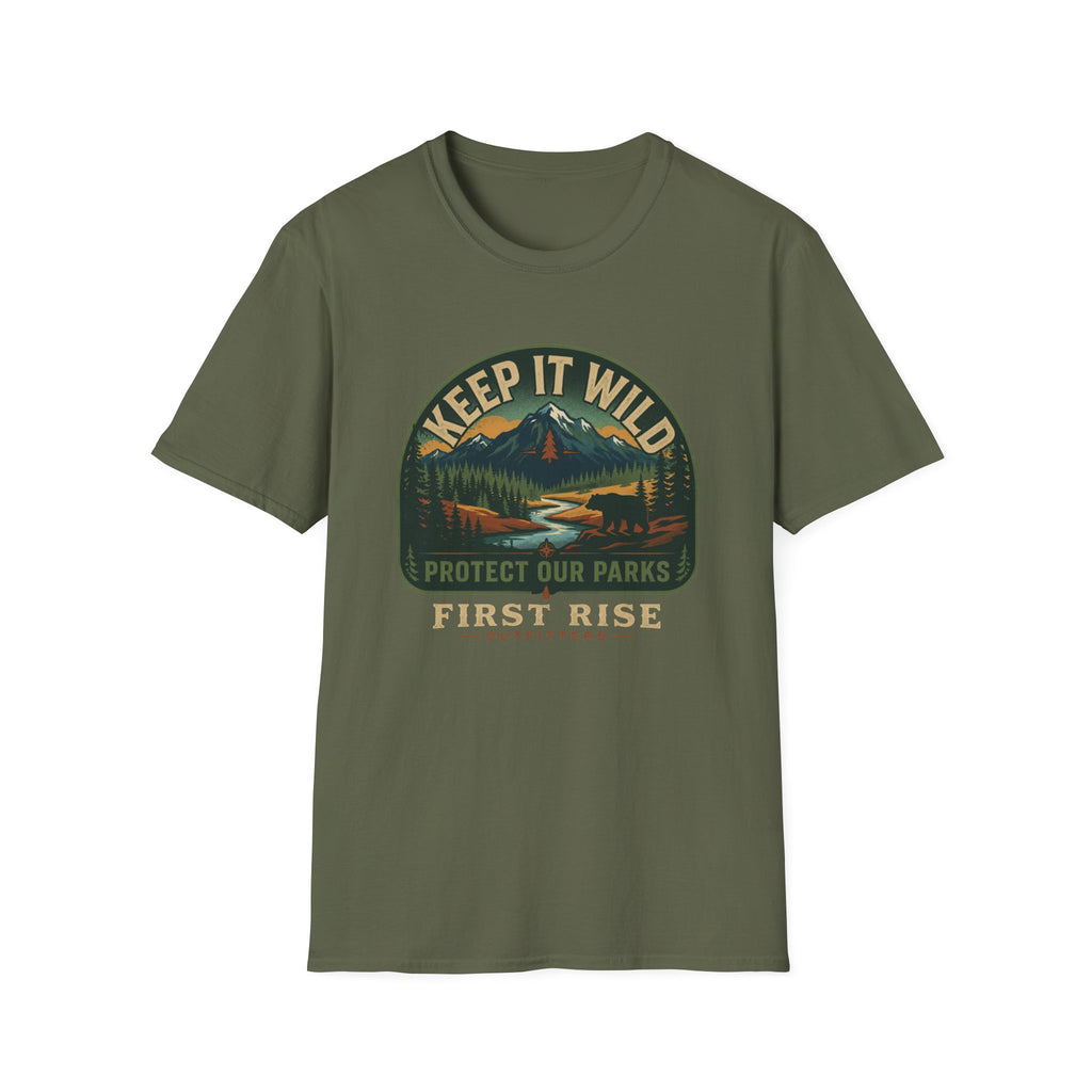 Keep It Wild Mountains T-Shirt | Outdoor Nature Conservation Graphic Tee