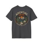 Adventure Awaits Vintage Camping T-Shirt | Retro Mountain Hiking Tee | Outdoor Adventure Graphic Shirt — thumbnail 1