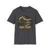 Gone Fishin’ Don’t Look For Me Shirt | Bigfoot Fishing Graphic Tee in Dark Heather