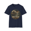 Gone Fishin’ Don’t Look For Me Shirt | Bigfoot Fishing Graphic Tee in Navy