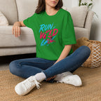 Neon Run Wild Typography T-Shirt