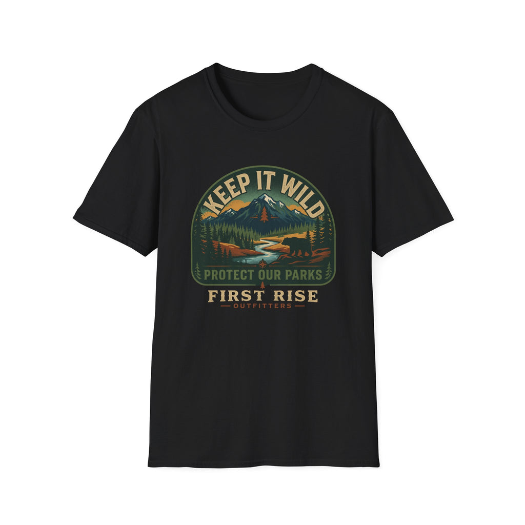 Keep It Wild Mountains T-Shirt | Outdoor Nature Conservation Graphic Tee
