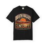Death Valley National Park graphic t-shirt in black featuring a vintage desert landscape design by First Rise Outfitters — thumbnail 5